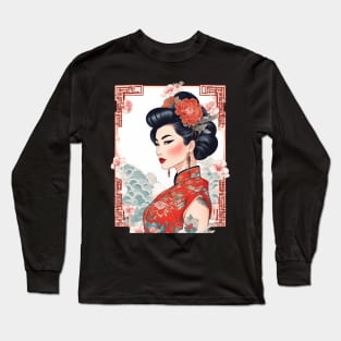 Traditional Chinese Lady Long Sleeve T-Shirt